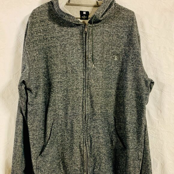 DC Grey Zip-up Hoodie (KM0115) - Picture 1 of 3